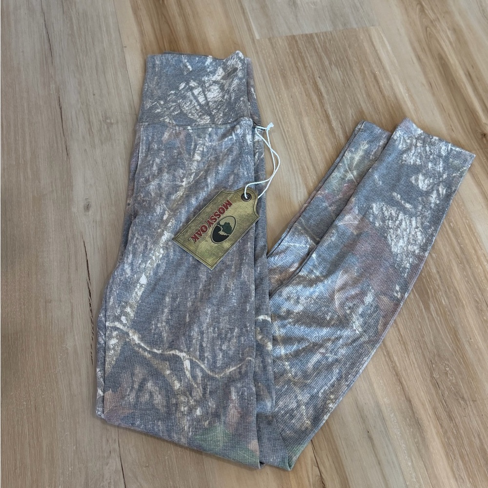 Mossy Oak Women's Heathered Camo Leggings - Gray